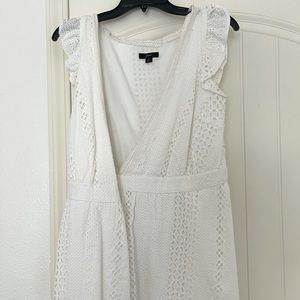 J Crew white wrap dress